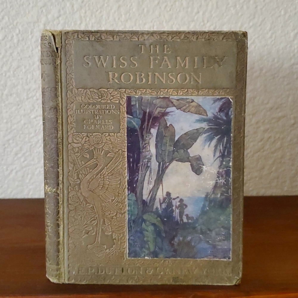 Vintage Swiss Family Robinson hard back book